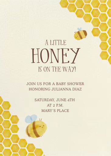 Baby Honeycomb - Baby Shower Invitation by Paperless Post