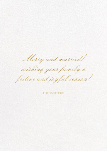 Merry Memory - Holiday Card by Bernard Maisner - Back