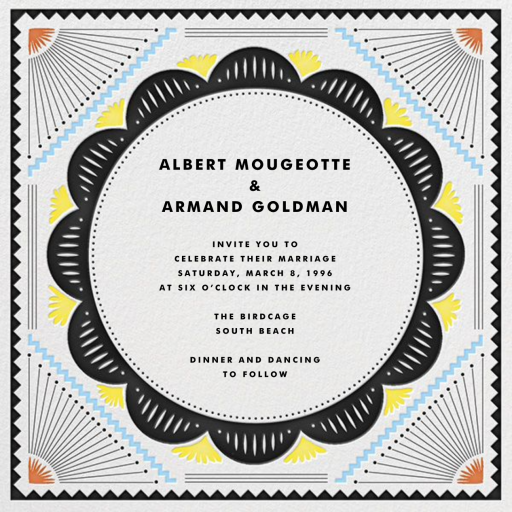 Santa Fe Border (Invitation) by The Indigo Bunting