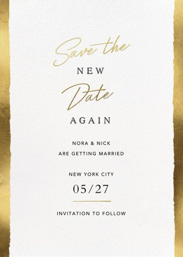 New Date - Save the Date by Paperless Post