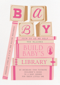 Baby Blocks & Books Invitation