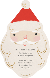 Santa Cutout - Holiday Party Invitation by Meri Meri