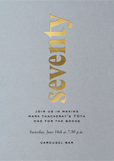 Sideways Lettering - Birthday Invitation by Paperless Post