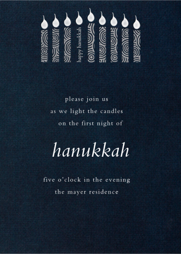 Modern Menorah - Hanukkah Invitation by Paperless Post