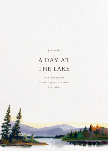 Oneida - Lake Party Invitation by Paperless Post