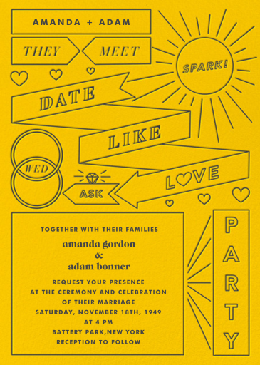 Chronology - Wedding Invitation by Paperless Post