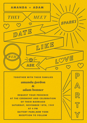 Chronology (Invitation) - Wedding Invitation by paperless_post