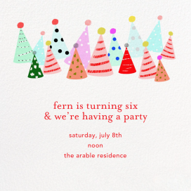 Party Hats - Birthday Invitation by Ashley G