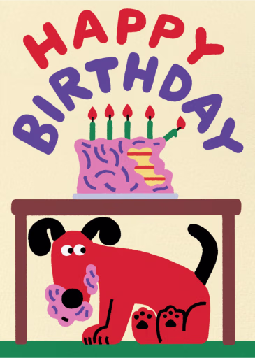 Dog Ate The Cake (Cari Vander Yacht) - Birthday Card by Wrap