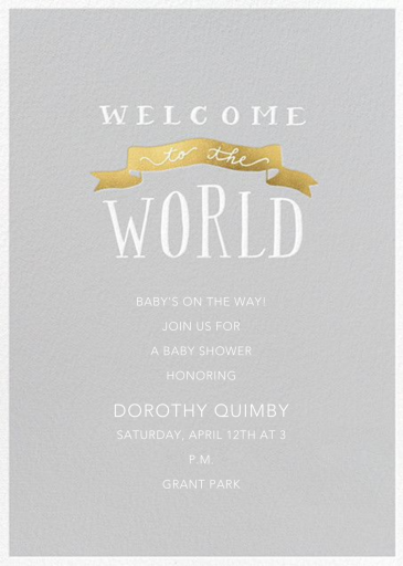 Banner Welcome - Baby Shower Invitation by Sugar Paper