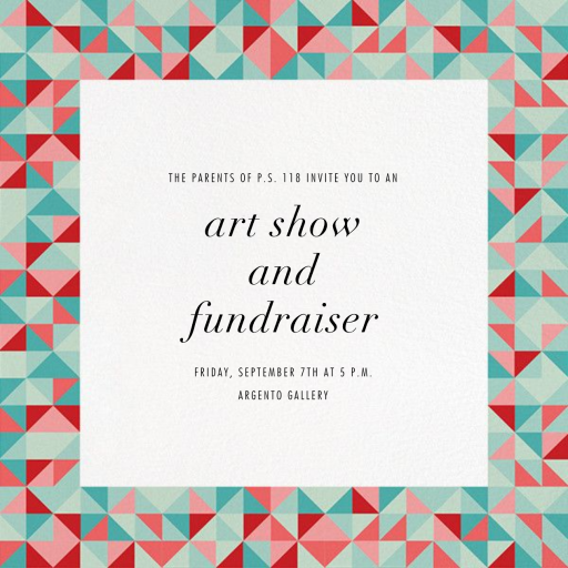 Quilt Block - Invite - Art Exhibition Invitation by Paperless Post