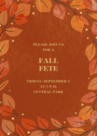 Gathered Leaves - Fall Party Invitation by Paperless Post