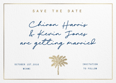 Golden Palm - Save the Date by Paperless Post