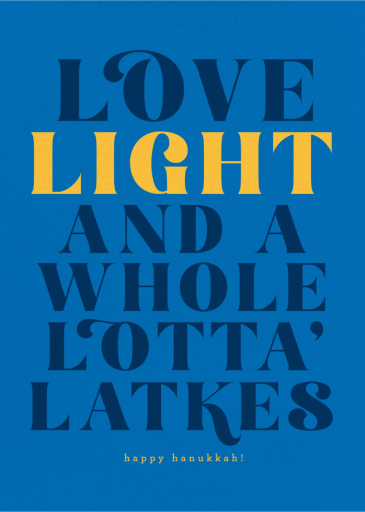 Eight Night Light - Hanukkah Card by 2021 Co.