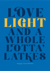 Eight Night Light - Hanukkah Card by 2021 Co.