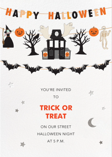 Party Wall - Halloween Invitation by Meri Meri