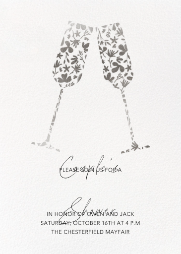 Floral Flutes - Bridal Shower Invitation by Paperless Post