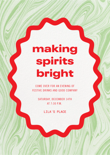 Marble Swirl - Holiday Party Invitation by Paperless Post