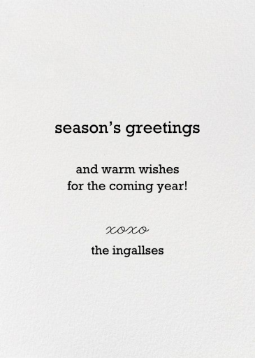 Lump of Coal - Holiday Card by Hello!Lucky - Back