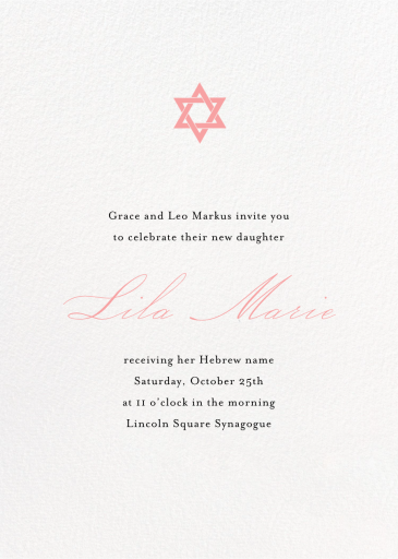 Blanc - Bris/Baby Naming Invitation by Paperless Post