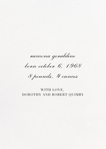 3/4 Portrait (Photo) by Paperless Post - Back