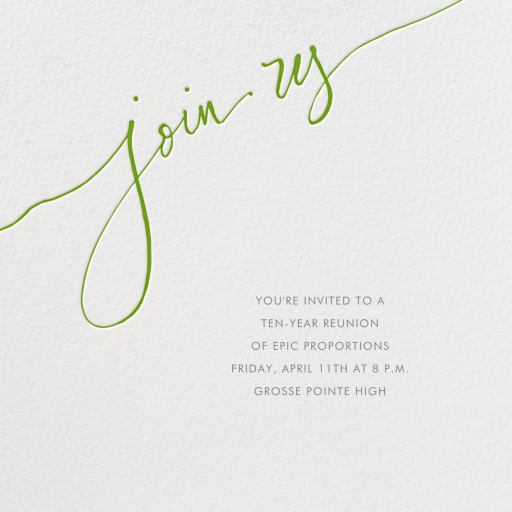 Join us - Class Reunion Invitation by Linda and Harriett