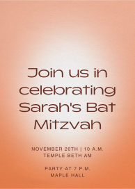 Simply Glowing - Bar & Bat Mitzvah Invitation by Paperless Post