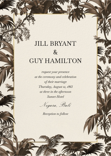 Foliage Frame - Wedding Invitation by Oscar de la Renta