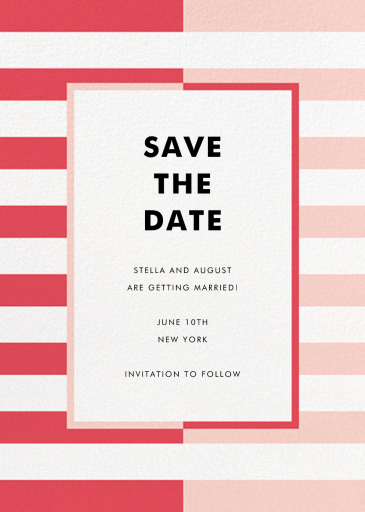 Colorblocked Stripes - Save the Date by kate spade new york