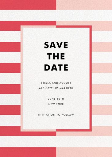 Colorblocked Stripes - Save the Date by kate-spade-new-york