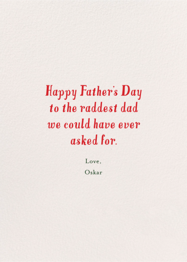 Dog Dad - Father's Day Card by Mr. Boddington's Studio - Back