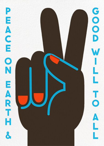 Peace Sign - Holiday Card by The Indigo Bunting