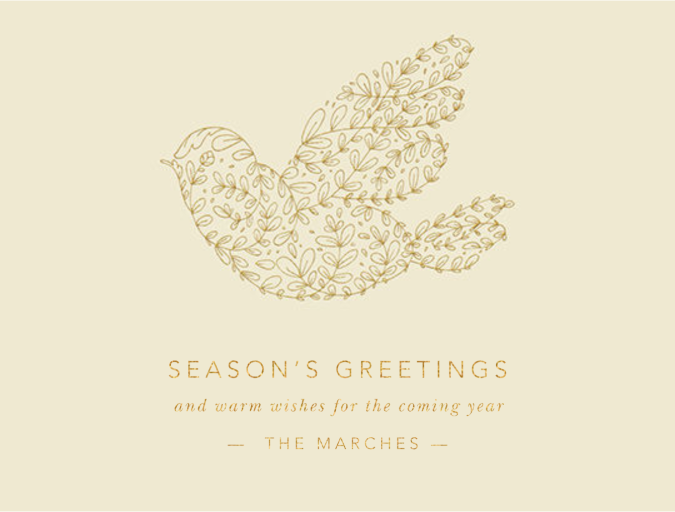 Vine Dove Fine - Holiday Card by paperless_post