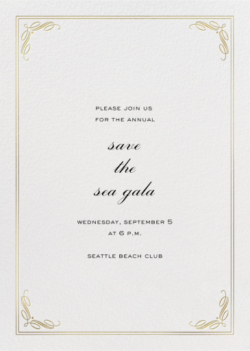 Regency Tall - Gala Invitation by Paperless Post