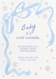 Snowflake Ribbon - Christmas Party Invitation by Paperless Post