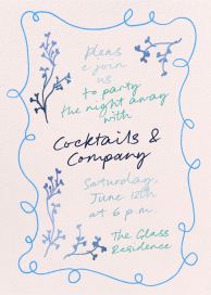 Something Blue Flowers by Pulp Templates Co.