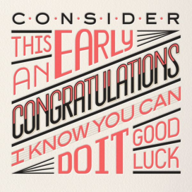 Early Congratulations - Greeting Card by Paperless Post