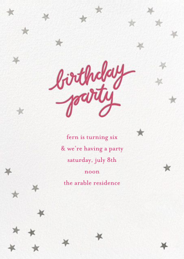 Birthday Stars - Birthday Invitation by Sugar Paper