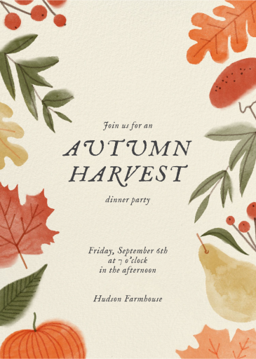 Fall Flora - Fall Party Invitation by Paperless Post
