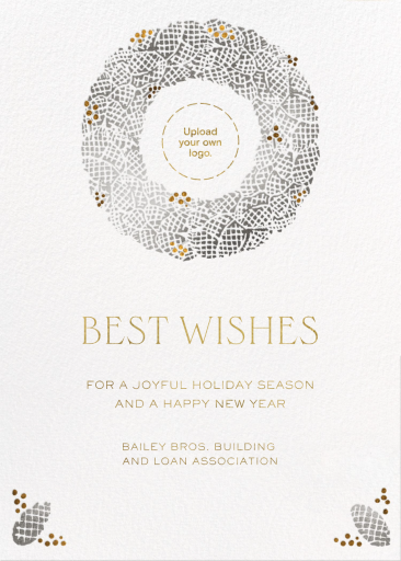 Pinecone Wreath - Holiday Card by Paperless Post