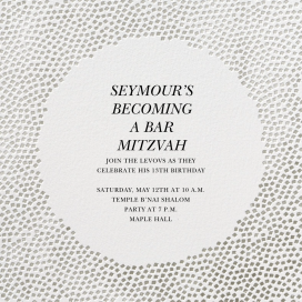 Metallic Confetti - Bar & Bat Mitzvah Invitation by Kelly Wearstler