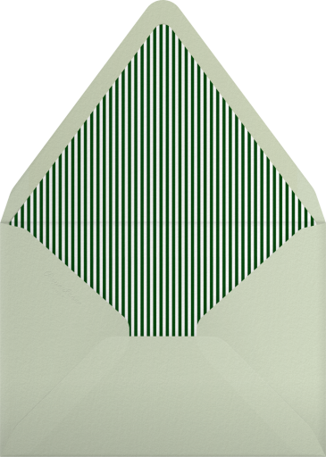 Green Lace Border Invitation Envelope