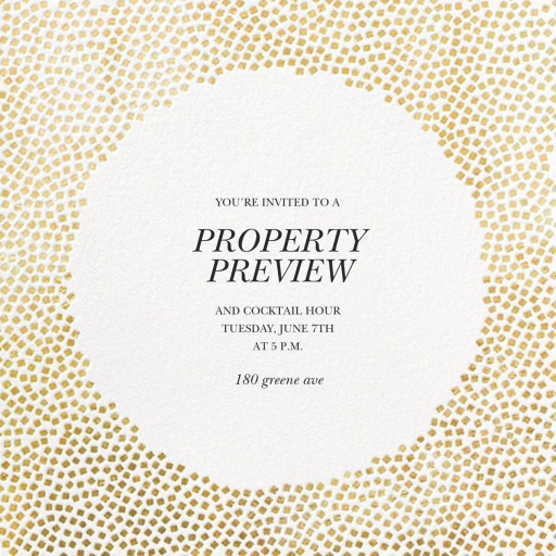 Metallic Confetti - Open House Invitation by Kelly Wearstler