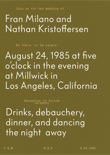 Over to You - Wedding Invitation by Goods Gang