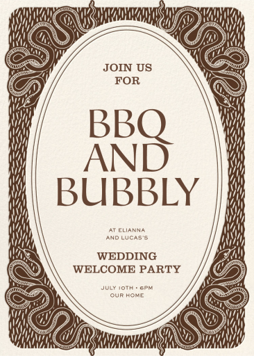 Serpent Border - Welcome Party Invitation by Few & Fahr Studio