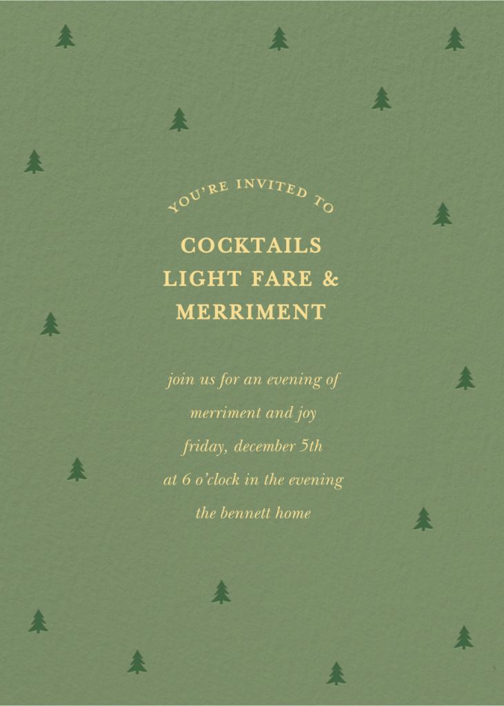 Mini Trees Invitation