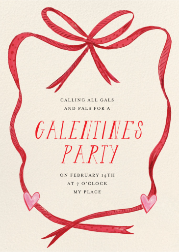 Bow Tied - Galentine's Day Invitation by Mr. Boddington's Studio