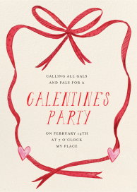 Bow Tied - Valentine's Day Invitation by Mr. Boddington's Studio