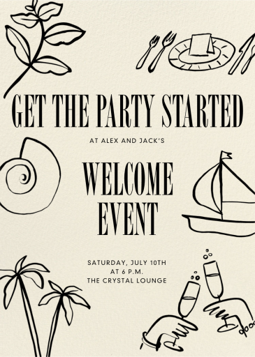 Coastal Toast - Welcome Party Invitation by Paperless Post