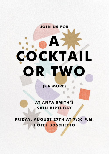 Cocktail Confetti - Invitation by Paperless Post